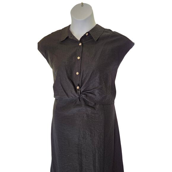 Old Navy NWT Silk-look Shirtdress, Knot Feature XL - Picture 1 of 4